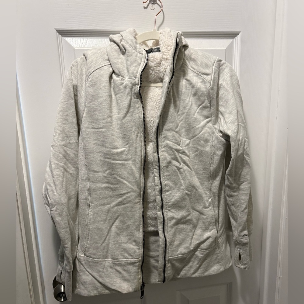 Eddie Bauer Light Gray Fleece Jacket